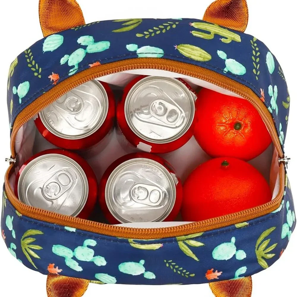 Insulated Lunch Cooler Bag - Tote Bag Organizer for Women/Men, Cactus - Picture 7 of 8